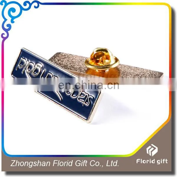 Custom shield shaped enamel bulk lapel pin, metal logo badge