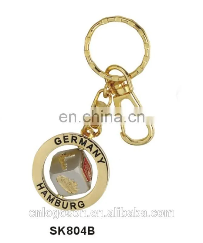 Excellent Jamaica Souvenirs Custom Made Shaped Metal Spinning Keychains