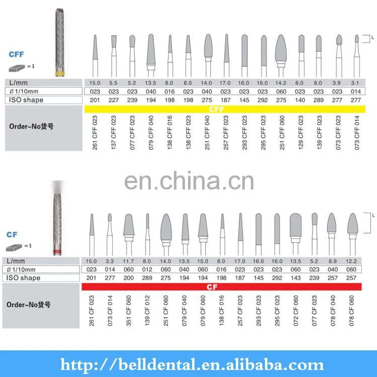 High quality Dental carbide burs tungsten bur