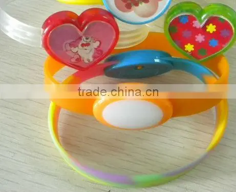 New design LED glowing silicone magnetic bracelet
