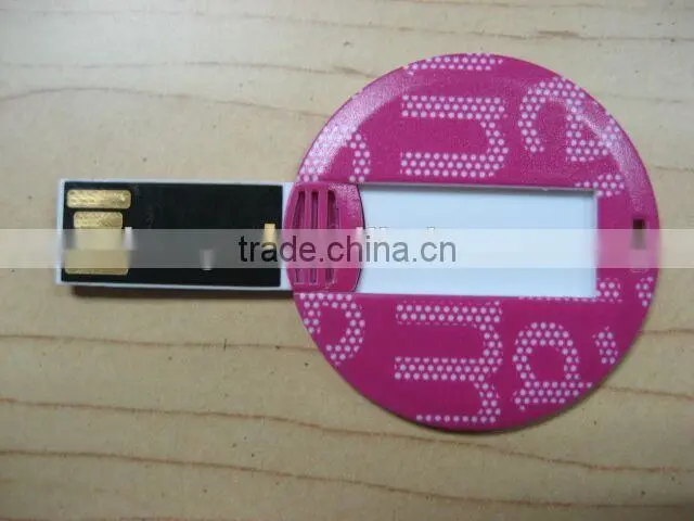 customized OEM LOGO bulk round card usb/mini card usb flash drive/circle card usb flash drive