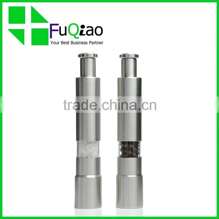 Hot Sale Customed Package Cooking Tools Manual Stainless Steel black pepper grinders