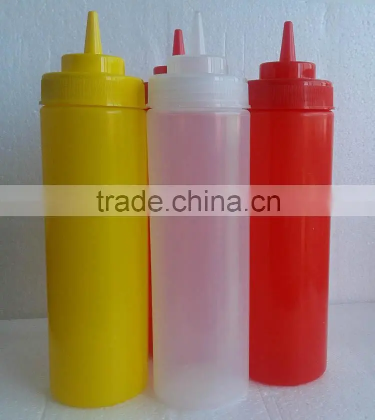 24OZ Lower Price Food Grade Plastic Sauce Squeeze Bottle with Screw Cap