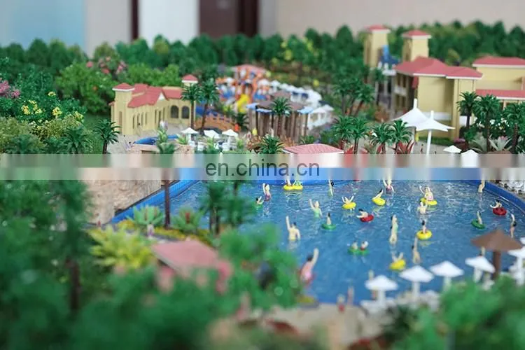 Water park architectural scale model ,entertainment facility 3d miniature model for exhibition