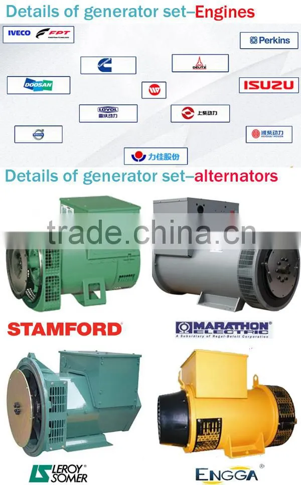 2015 new design open/silent style 125KVA generator diesel with ATS