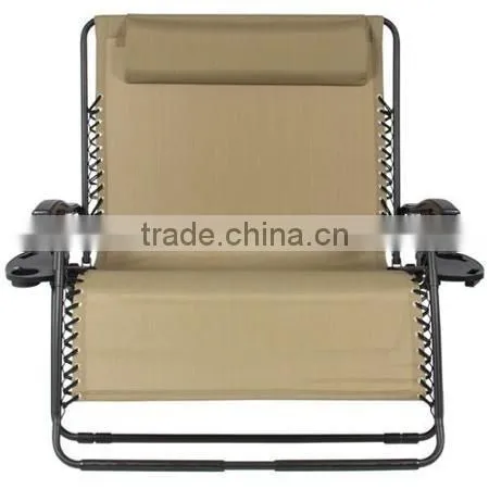 Double Chair Folding Zero Gravity Recliner Chair/Sun Lounger/Beach Chair