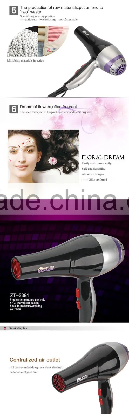 Wholesale Hot-selling Hair Dryer Travel Hair Dryer 2015