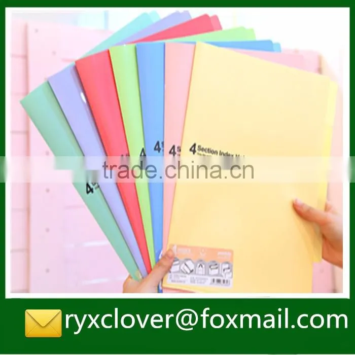 Factory derictly wholesale L shape a4 size file folder pp stationery