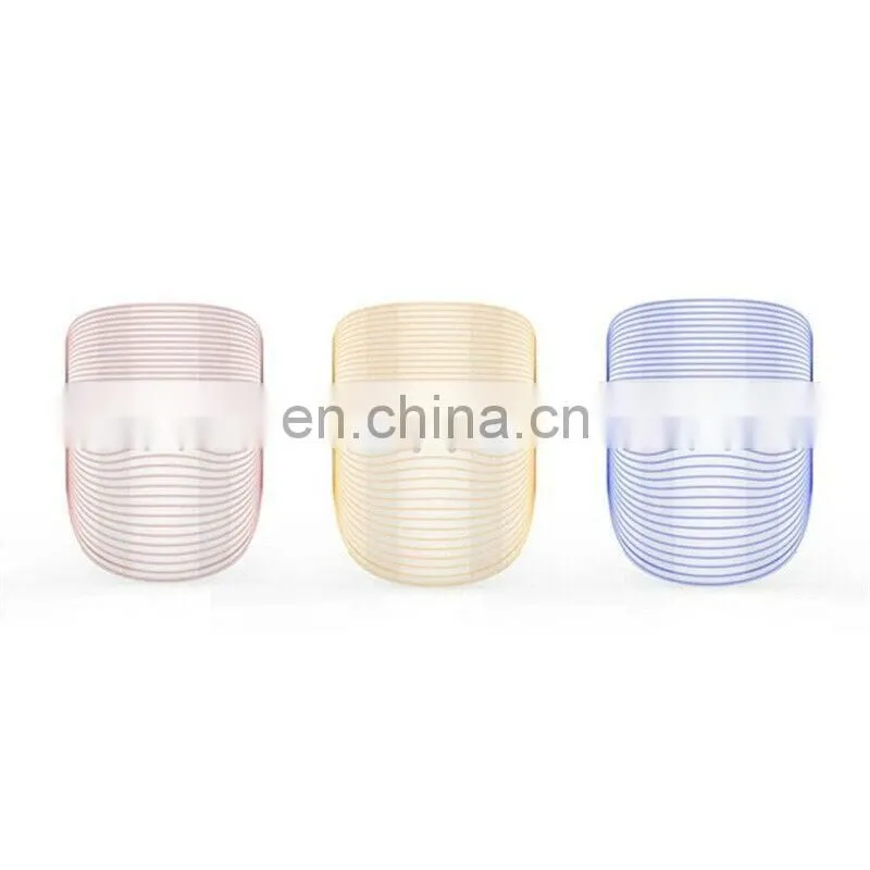 3 Color LED Light Photon Face Neck Rejuvenation Skin Facial Therapy Wrinkle