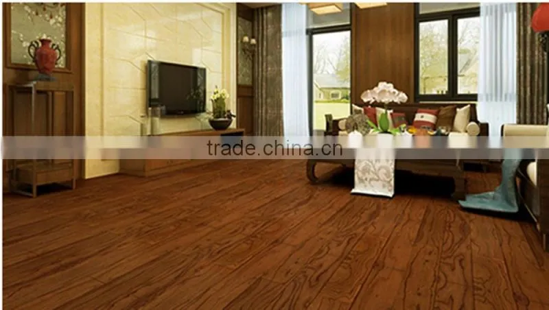 Smooth Surface Multilayer Elm Engineered Wood Flooring Natural Color