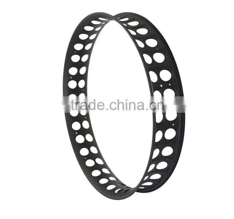 Fat Bike Wheels 3K&UD Tubuless&Hookless 25mm Profile 100mm Width fat bike rims snow bike rim 32 holes wheels 500g