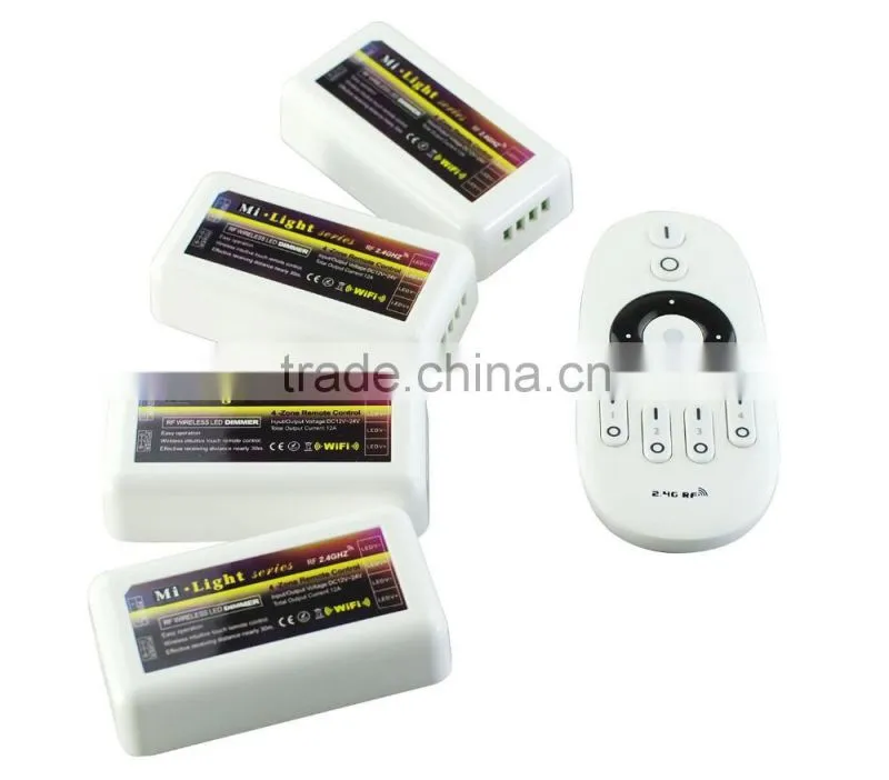 led RF wireless WIFI 4 zones dimmer controller