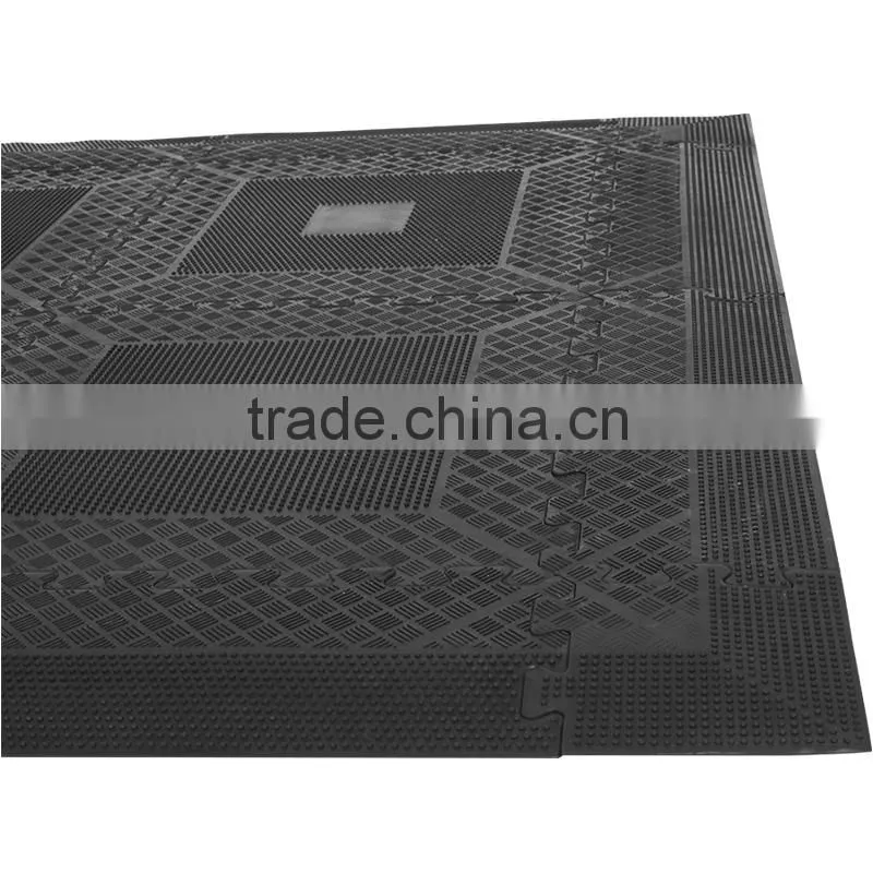 Professional Rubber Interlocking Floor Mats Set 16 Piece
