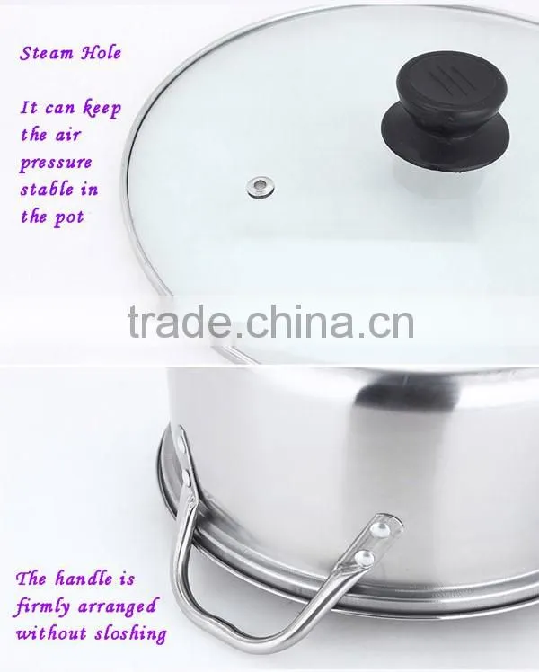 Hot Sale 8 Pcs Stainless steel aluminum non-stick soup pot / induction stock pot set