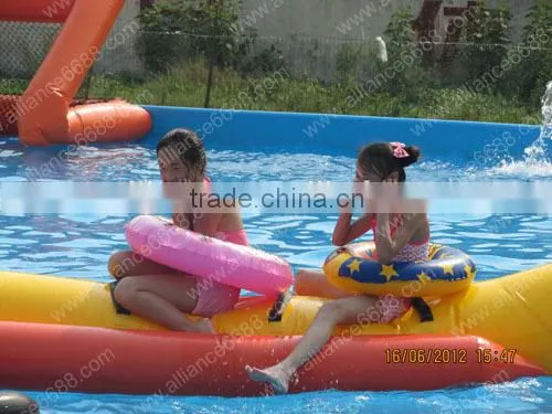popular inflatable banana boat aqua toys in swimming pool