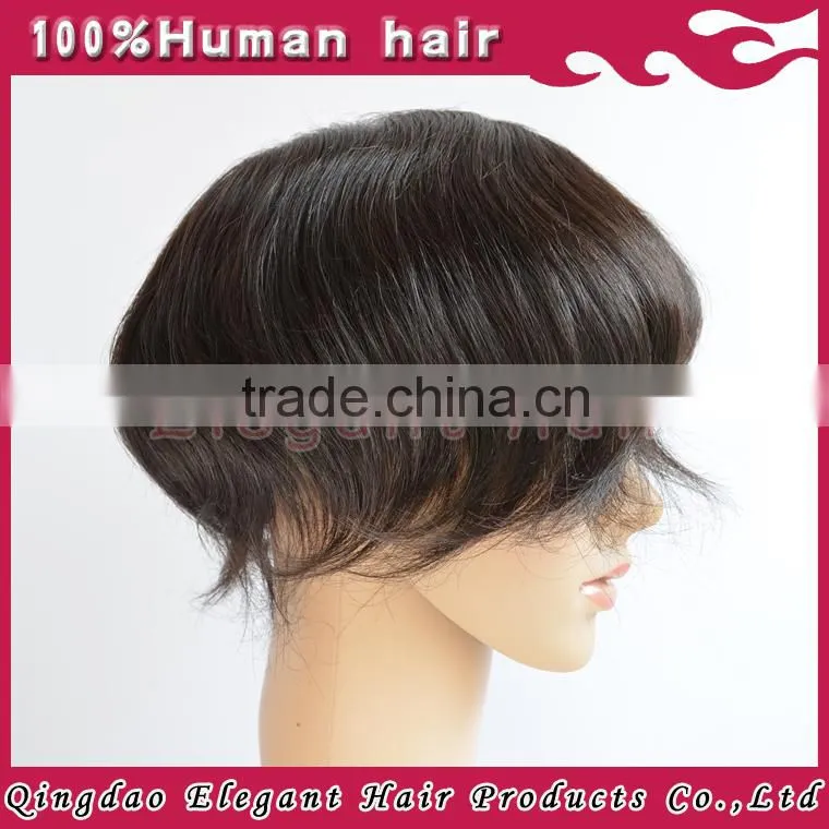 Top quality wholesale price china toupee factory 6-10 inch 100% brazilian human virgin hair men hair piece for short