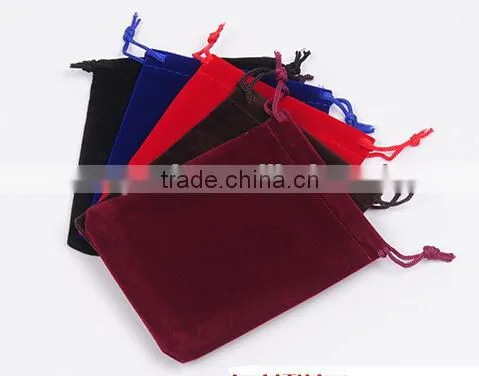 Hight Quality Custom velvet bag flock pouch Wholesale cloth pouch satin pouch B267