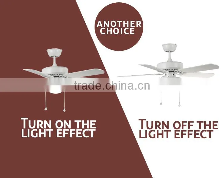 Dining Room Led Light Wiring Ceiling Fan with 5 Blades