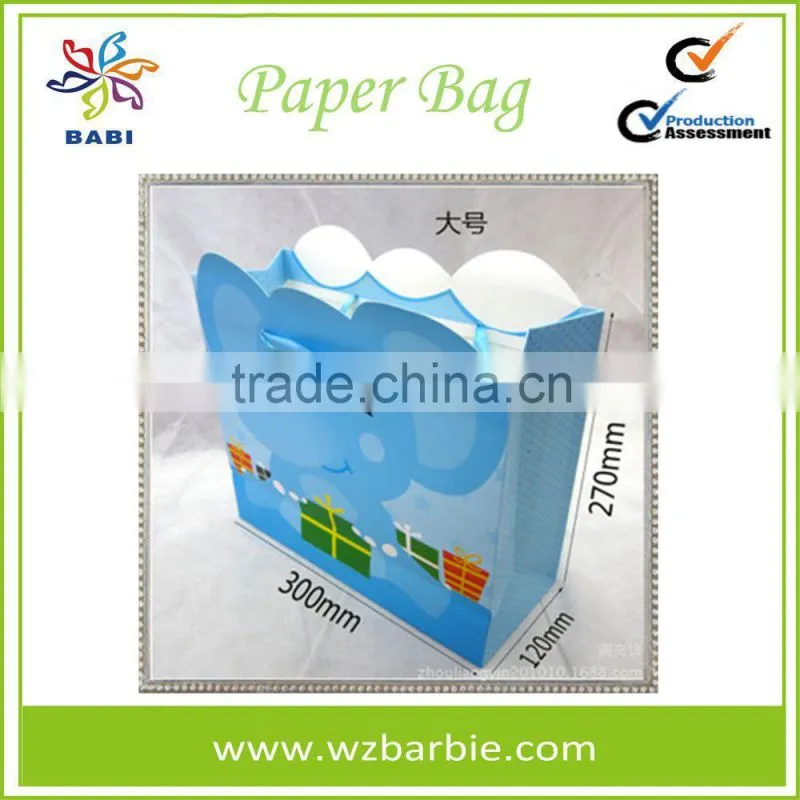 Lovely Animal Recycable Paper Shopping Bag With Handle