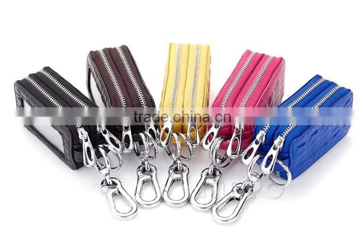 New style portable leather key holder wallet for teenager