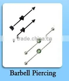 316L Barbell UV Glitter Bioplast Tongue Rings Body Piercing