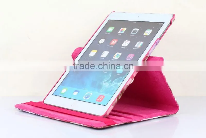 Fashion Peach Flower Series For iPad mini 4 Flip Leather Case 360 Degree Rotation Case TB-0004