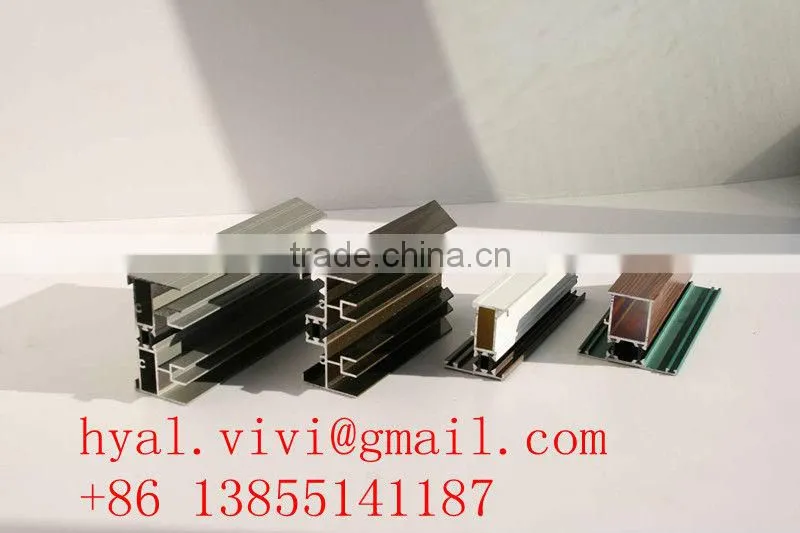 wooden grain,wooden shift aluminium profile for windows and doors