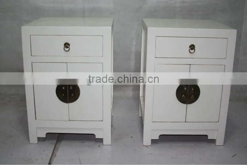 Chinese antique living room blue bedside cabinet