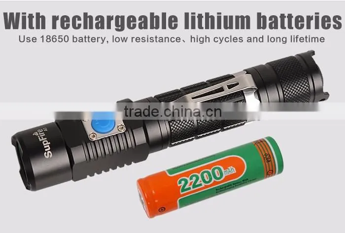 SupFire USB Two switch flashlight A3