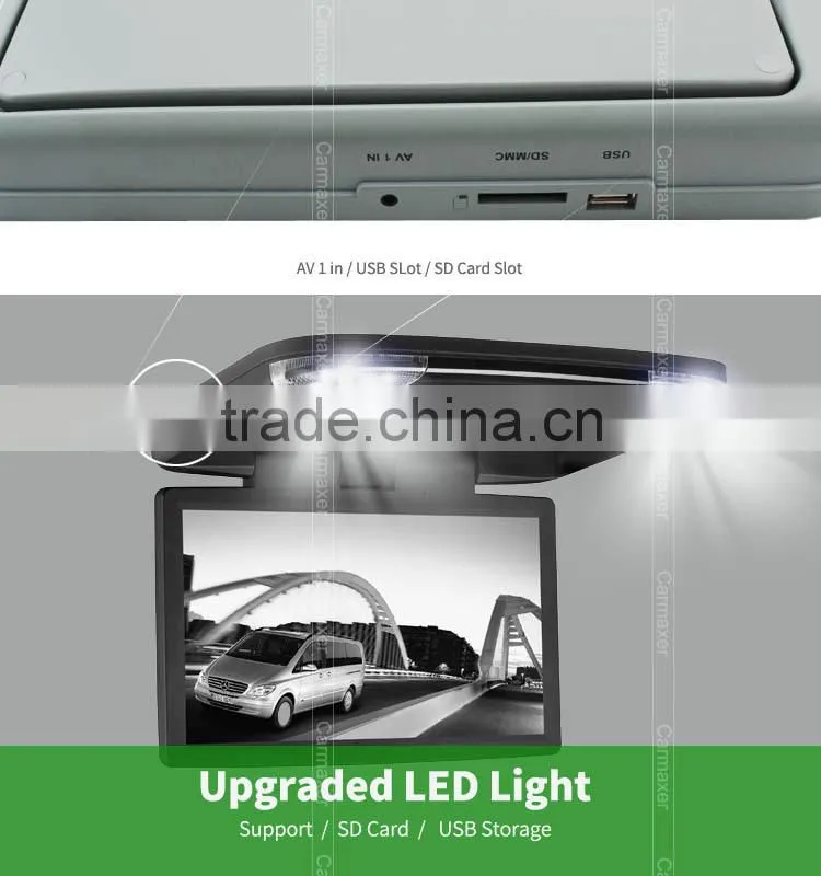 16.4 Inch Flip Down Car monitor With SD/USB slot Adjustable Car Roof Mount dvd player