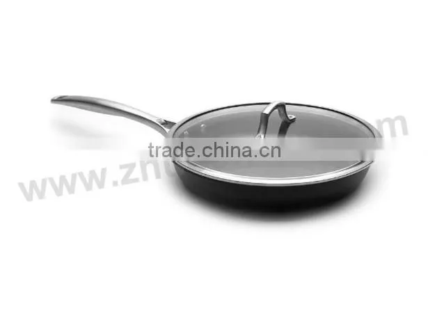Aluminum Non-stick Milk Sauce Pan Cooking Pot Cookware Set with Glass Lid Long S/S Handle