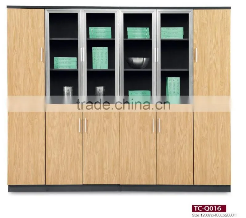 Glass door office hanging file cabinet