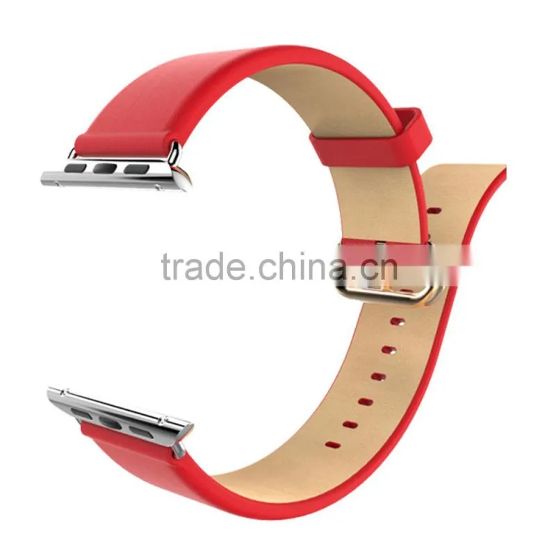 2015 Hot Selling Classic Buckle Genuine Leather Watch Band Strap for iWatch