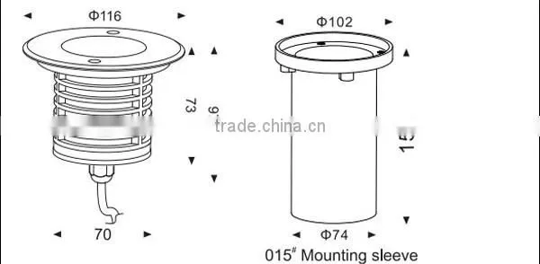 IP67 waterproof 6W LED inground light