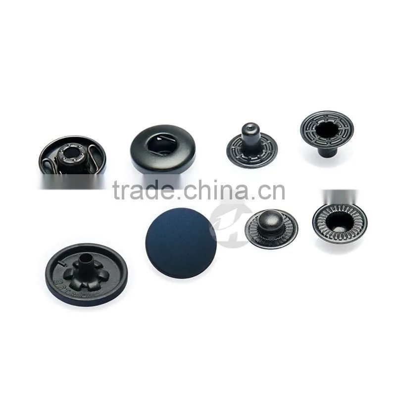 Dark Blue Decorative Metal Snap Buttons For Clothing