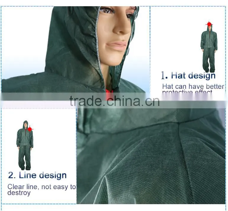 Disposable white 100% polypropylene Coverall/safty workwear