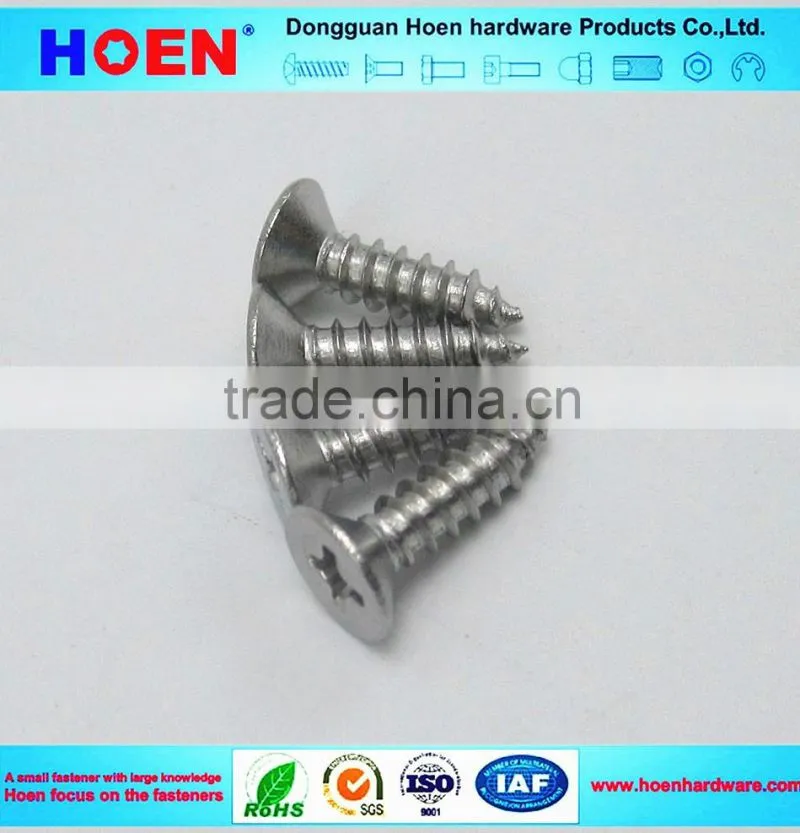 Professional screw factory din7982 flat head phillips screw