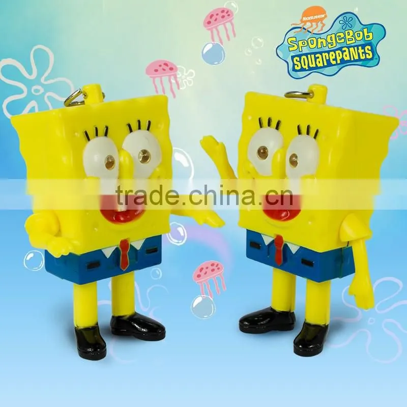 Cheap Movie Cartoon Character LED light flash keychain with sound