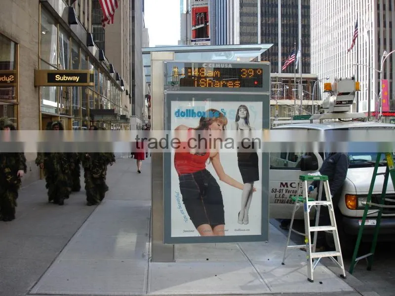 Aluminium bus shelter light box display