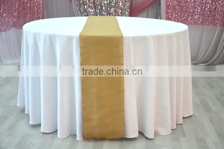 Wholesale pure color burlap table runner cheap table runner