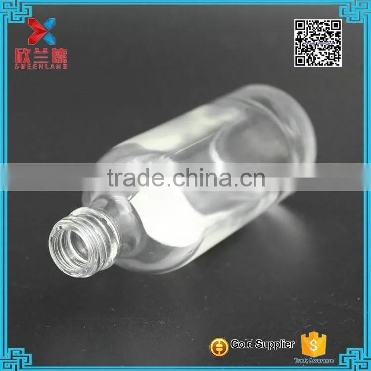 100ml clear cylinder glass empty wine bottle for sale