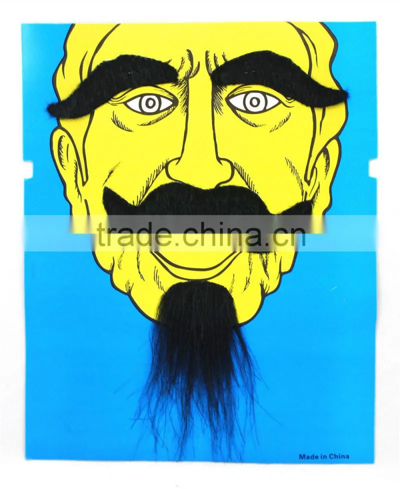Fake moustache and eyebrow