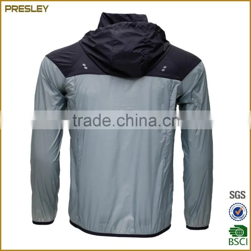 wholesale price light contrast color long sleeve protecting men's jacket