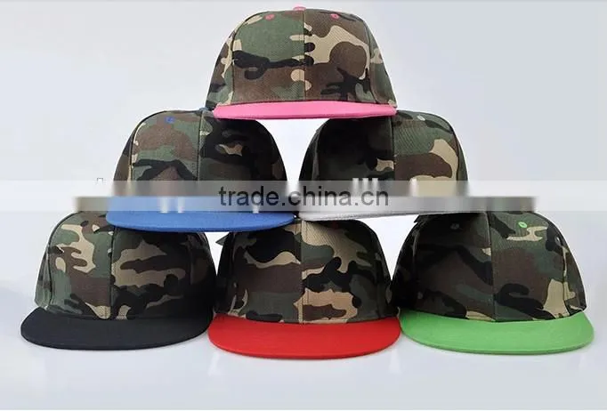 Sports Two Tone Wholesale Custom Camo Snapback Cap Custom Camo Baseball Cap
