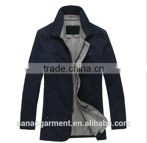 2015 simple style business casual men's wind jacket