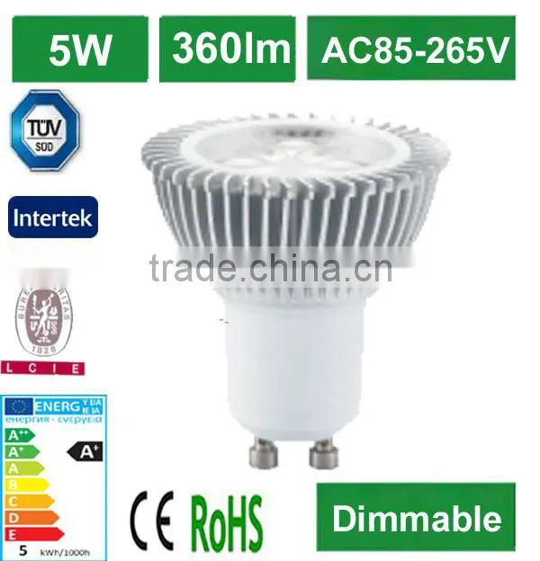 High quality 3W 5W aluminum cob gu10 led spot light