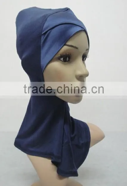 C047 new style both sides satin crossover ninja inner underscarf,full underscarf to cover neck