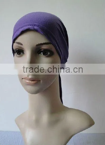 C005 new muslim tie back underscarf,cotton underscarf and hats