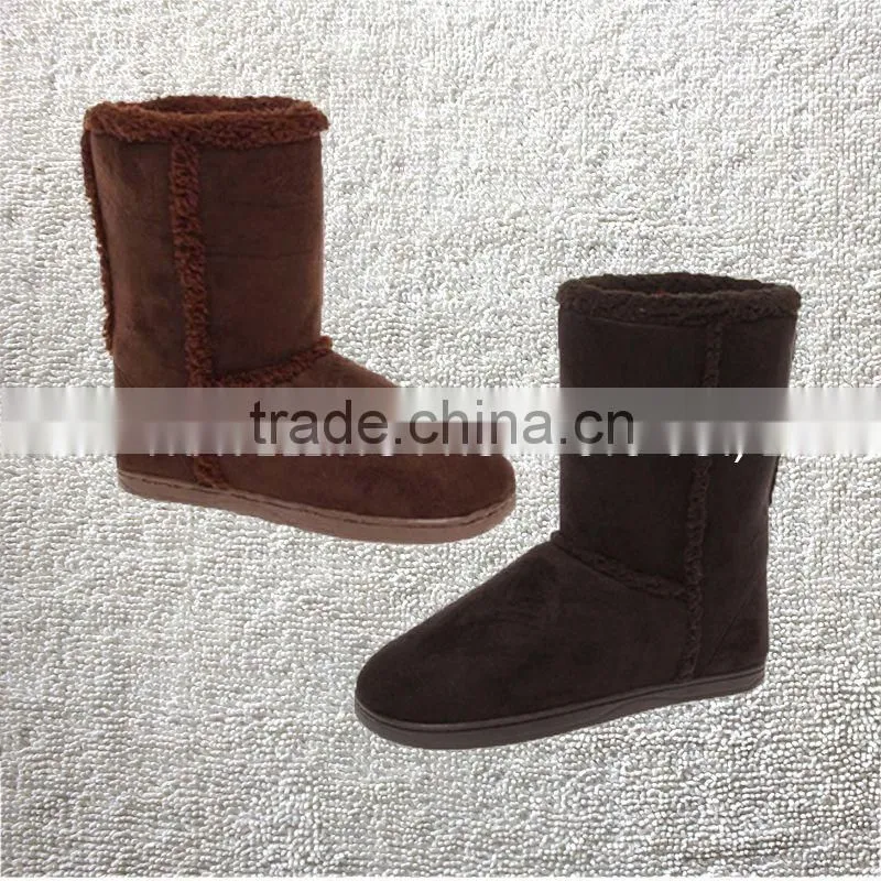 Colorful winter warm microsuede indoor ladies indoor ankel boots