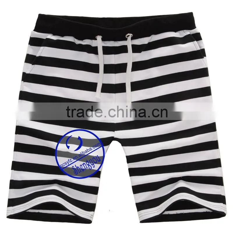 wholesale fashion yarn dyed french terry shorts pants man